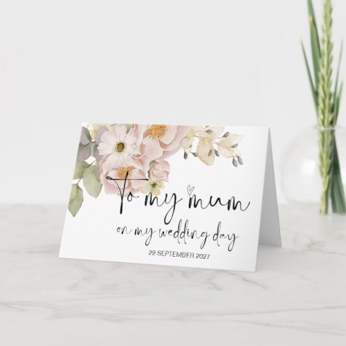 To My Mom Wedding Day Thank You From Bride Groom Card