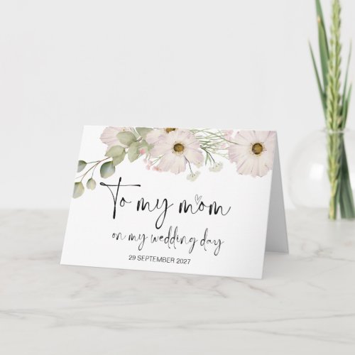 To My Mom Wedding Day Thank You From Bride Groom Card