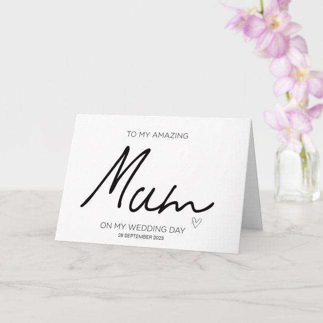 To My Mom Wedding Thank You For Brides Mother Card (Orchid)
