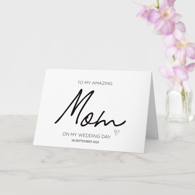 To My Mom Wedding Thank You For Brides Mother Card (Orchid)