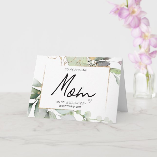 To My Mom Wedding Thank You For Brides Mother Card (Orchid)