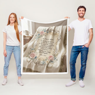 To My Mom Woven Blanket – Heartfelt Letter Floral