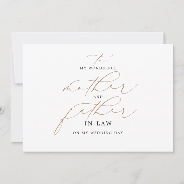 To My Mother and Father In-Law Wedding Message (Front)