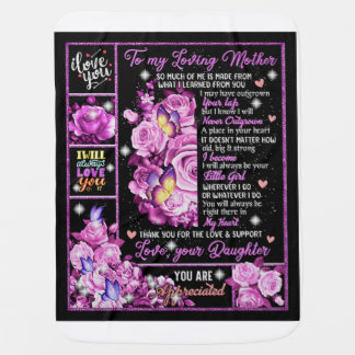 To My Mother Birthday Gift, Love Mom Gift Idea Baby Blanket