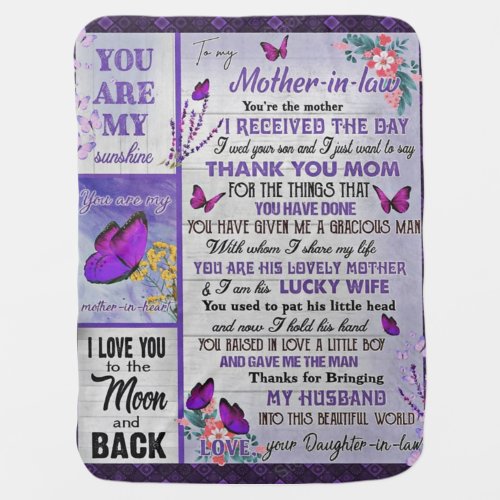 To My Mother_ In _ Law Gift Mother Birthday Gift Baby Blanket