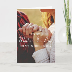 To My Mother-in-law, Minimalist Wedding Card