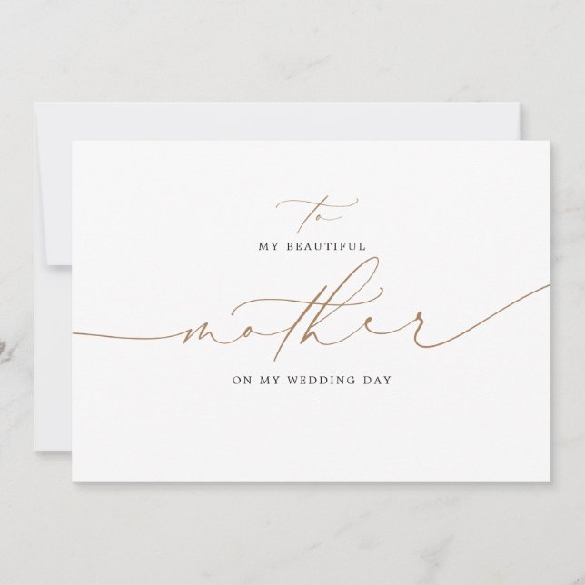 To My Mother On My Wedding Day Elegant (Front)