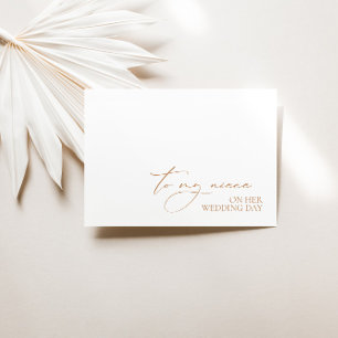 "To My Niece On Her Wedding Day" Message Card