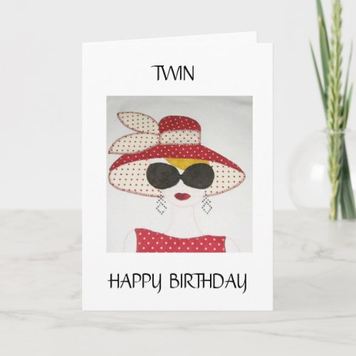TO MY OLDER TWIN ON YOUR BIRTHDAY CARD