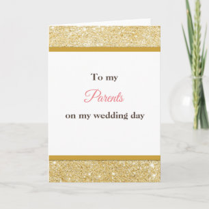 To my parents wedding thank you card