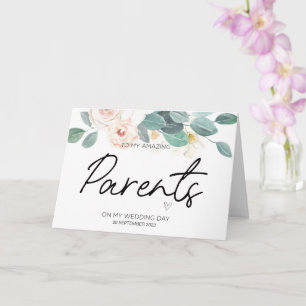 To My Parents Wedding Thank You For Brides Mom Dad Card