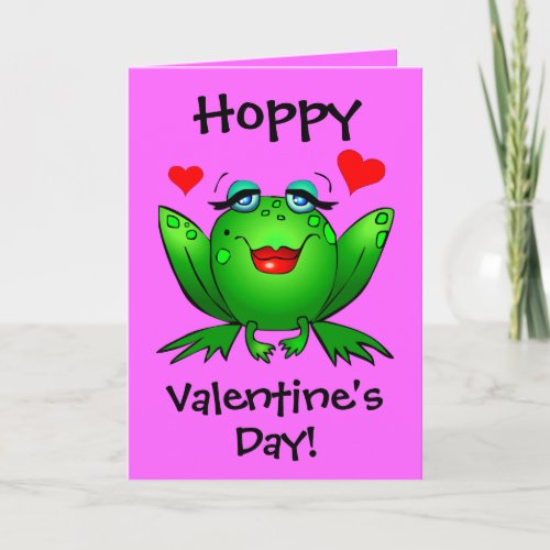 To My Prince Hoppy Valentines Day Cute Frogs Holiday Card
