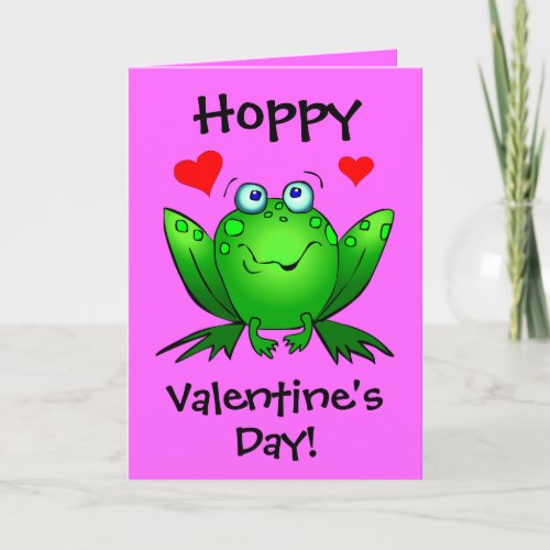 To My Princess Hoppy Valentine Cute Romantic Frog Holiday Card