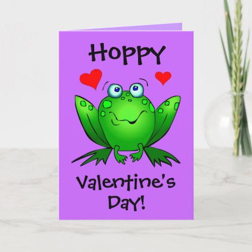 To My Princess Hoppy Valentines Cute Frog Card