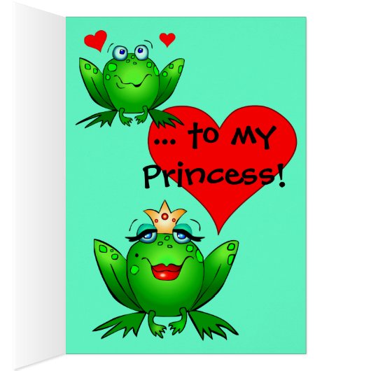 To My Princess Hoppy Valentines Frog Card (Inside (Right))