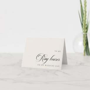 To My Ring Bearer On My Wedding Day Message Card