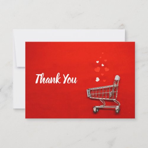 To my Shopaholic Thank You Card