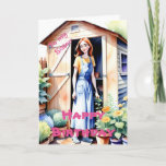 To my Sister Cute Gardening and Flowers Birthday Card<br><div class="desc">Got a green-thumbed sister with a birthday on the horizon? Our birthday card for sisters is like a gardening dream come true – featuring a charming gardening shed surrounded by flowers and pot plants. Open it up, and you'll find a few more potted friends inside for that extra touch of...</div>