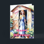 To my Sister Cute Gardening and Flowers Birthday Card<br><div class="desc">Got a green-thumbed sister with a birthday on the horizon? Our birthday card for sisters is like a gardening dream come true – featuring a charming gardening shed surrounded by flowers and pot plants. Open it up, and you'll find a few more potted friends inside for that extra touch of...</div>
