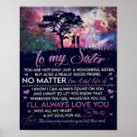 To My Sister Lady Girl Gift, Sister Birthday Gift Poster<br><div class="desc">To My Sister Lady Girl Gift,  Sister Birthday Gift</div>