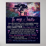 To My Sister Lady Girl Gift, Sister Birthday Gift Poster<br><div class="desc">To My Sister Lady Girl Gift,  Sister Birthday Gift</div>