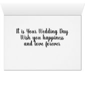 TO MY **SISTER** ON HER WEDDING DAY (Inside Horizontal (Bottom))