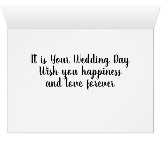 TO MY **SISTER** ON HER WEDDING DAY (Inside Horizontal (Bottom))