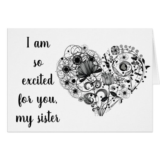 TO MY **SISTER** ON HER WEDDING DAY (Front Horizontal)