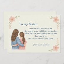 To My Sister – Personalized Photo Invitation