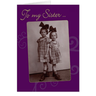 To My Sister Vintage 1920s Birthday Card