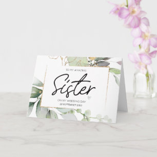 To My Sister Wedding Thank You From Brides Groom Card
