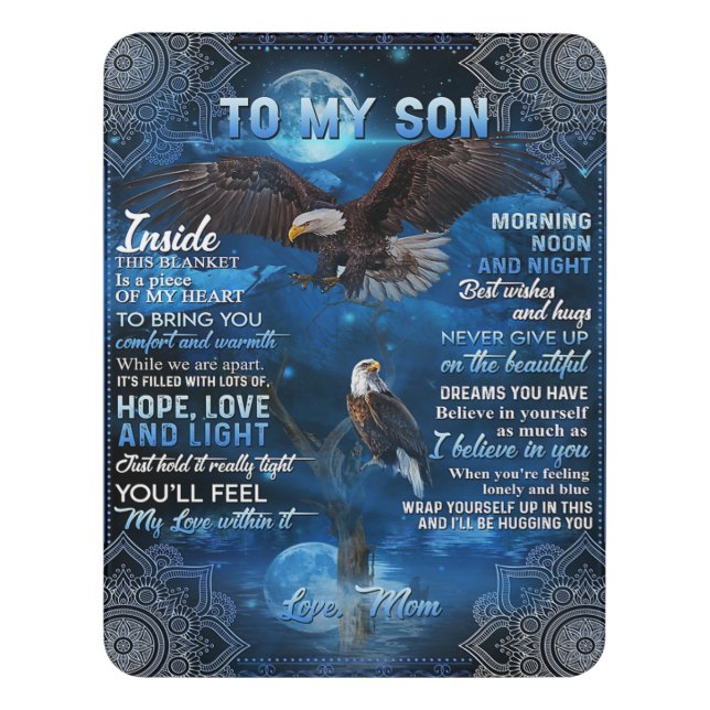 To My Son Birthday Gift, Gift To My Baby Boy Door Sign (Contemporary Vert)