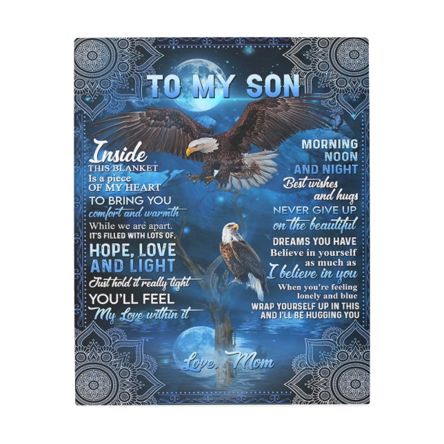 To My Son Birthday Gift, Gift To My Baby Boy Metal Print (Front)