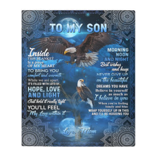 To My Son Birthday Gift, Gift To My Baby Boy Metal Print