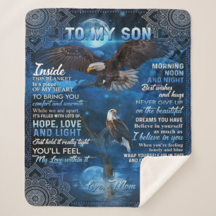 To My Son Birthday Gift, Gift To My Baby Boy Sherpa Blanket