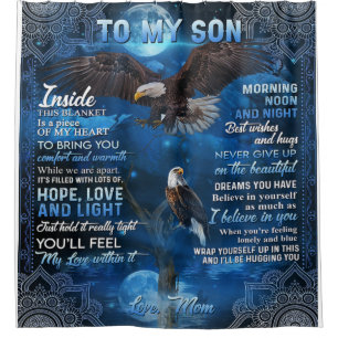 To My Son Birthday Gift, Gift To My Baby Boy Shower Curtain