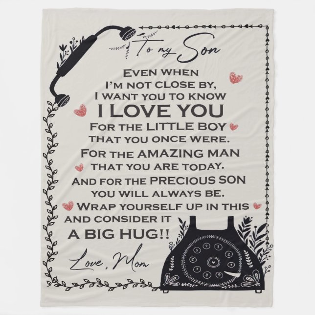 To My Son Blanket, Gift for Son (Front)
