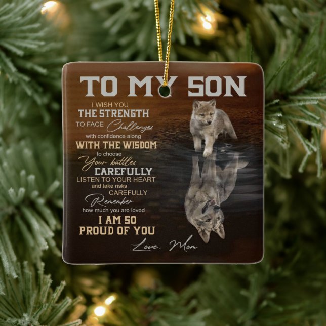 To my son ceramic ornament (Tree)