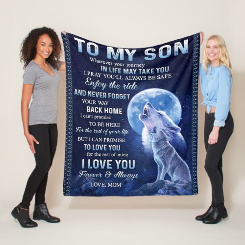 To my son fleece blanket