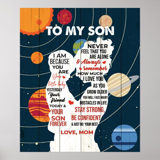 To my son from mom poster (Front)