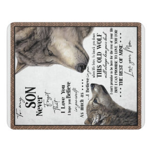 To My Son Gift, Mom And Son, Love Letter To Son Door Sign