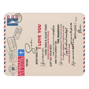 To My Son Gift, Mom And Son, Love Letter To Son Door Sign