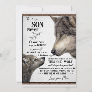 To My Son Gift, Mom And Son, Love Letter To Son Holiday Card