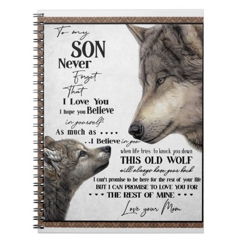 To My Son Gift Mom And Son Love Letter To Son Notebook