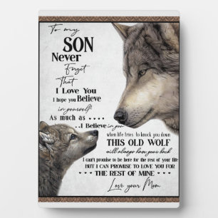 To My Son Gift, Mom And Son, Love Letter To Son Plaque