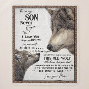 To My Son Gift, Mom And Son, Love Letter To Son Sherpa Blanket