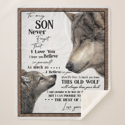 To My Son Gift Mom And Son Love Letter To Son Sherpa Blanket