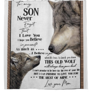 To My Son Gift, Mom And Son, Love Letter To Son Shower Curtain
