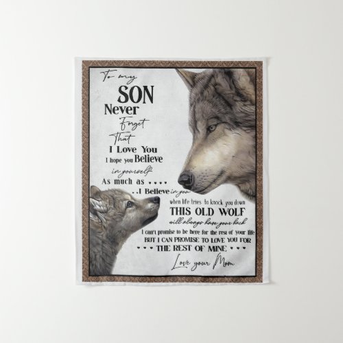 To My Son Gift Mom And Son Love Letter To Son Tapestry