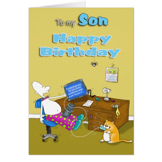 to my Son Happy Birthday Card | Zazzle.com